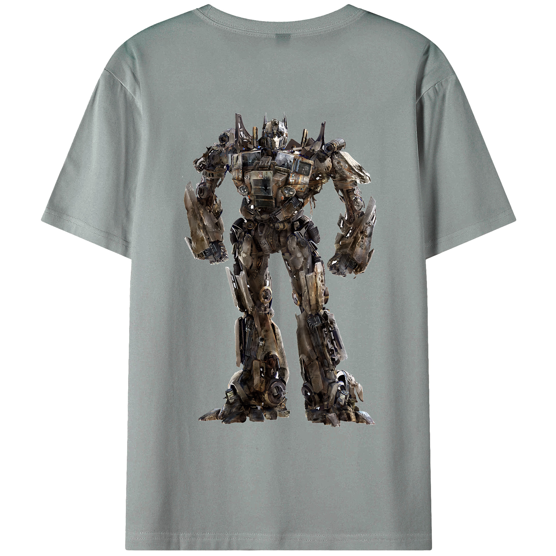 （画像用） Transformers トランスフォーマー 綿100％ メンズ半袖Tシャツ（バックプリント） 通気性